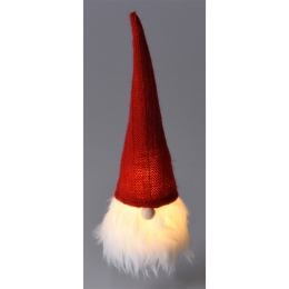 GNOME WITH LED 19CM 3ASS RED