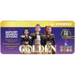 Fix vláknový STABILO Pen 68 metallic HUNTRIX (kovová sada 8 ks)