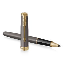 Roller PARKER Sonnet Core Grey GT (čierny atrament, hrot F)