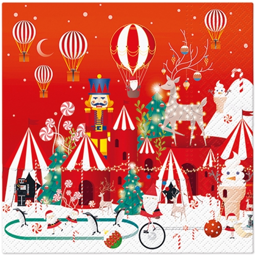Napkins PAW L 33x33cm Winter Wonderland Christmas