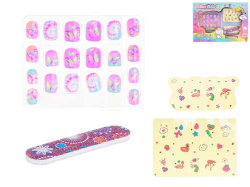 20pcs of press on nails set w/stickers and file 5+ in WBX