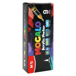 Popisovač M&G MOCALO Acrylic Marker, štetcový hrot - Bright Green 503 (1)