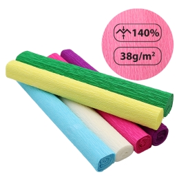 Crepe paper JUNIOR 100x25 cm SOFT Florist (set of 6) (1)