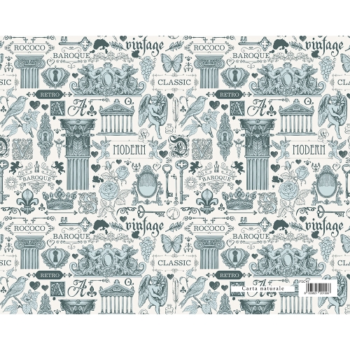 Gift wrapping paper FLORENTIA 70x100 cm - Antiquarian Bookshop Bookshop