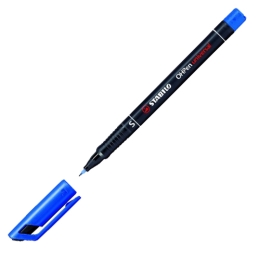 Permanent marker, 0.4 mm, STABILO OHPen S universal, blue