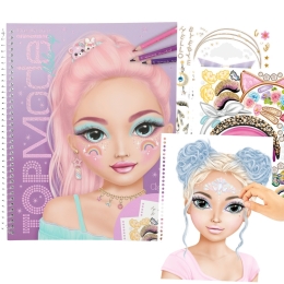 Creative Top Model Workbook with Stickers - Make-Up Colouring Book Christy (1)