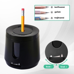 Strúhadlo elektrické EAGLE TY49 USB (čierne, modré  /cena 1ks)