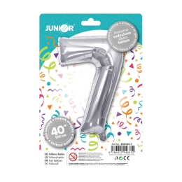 Birthday balloon, silver 40" number 7 (1)
