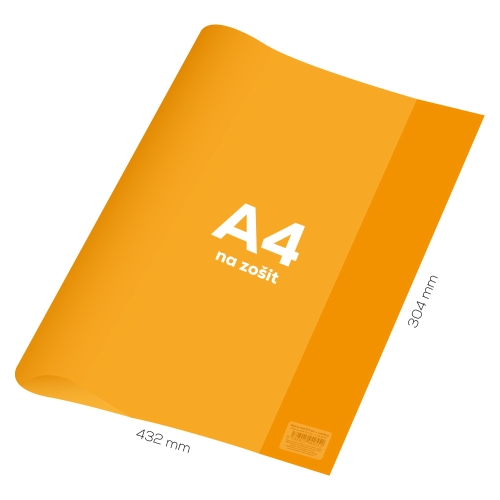 Cover for notebook A4 PVC 432x304 mm Neon Color - transparent/orange