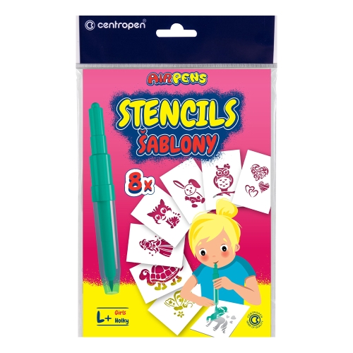 Paper templates CENTROPEN 9996/L Motifs for girls, set of 8 pcs