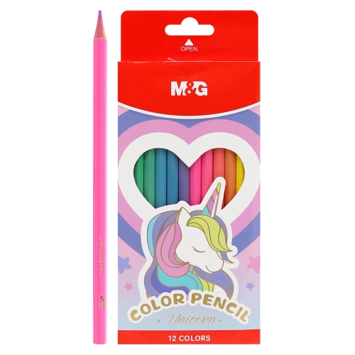 M&G Unicorn hexagonal crayons - set of 12