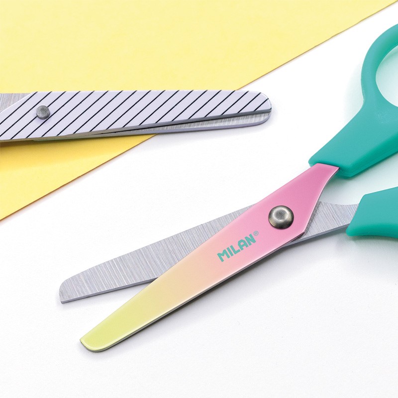 Scissors MILAN Basic Sunset Edition yellow - blister (2)