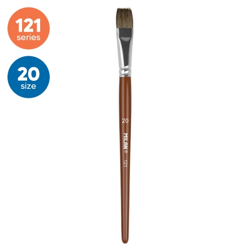Pony hair brush flat Nr.20, 121 MILAN