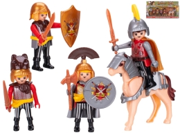 4pcs of plastic ancient soldier w/horse &amp; accessories in WBX