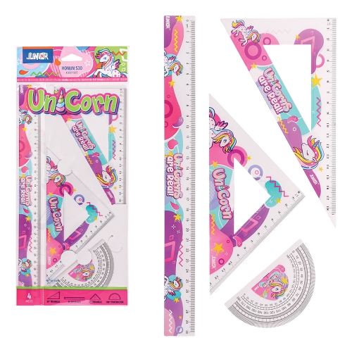 Rulers set S30 UNICORN 4 pcs