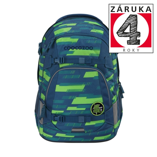 School backpack coocazoo MATE, Lime Stripe, AGR certificate