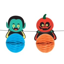Halloween garland - Scary characters, paper, 3 m