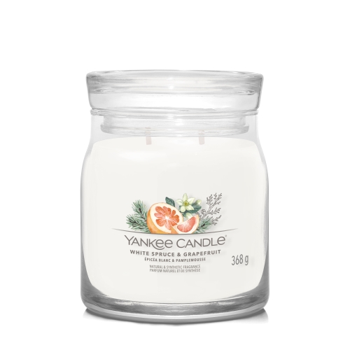 Sviečka Yankee Candle - White Spruce & Grapefruit, stredná