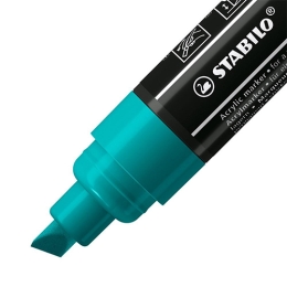 Acrylic marker STABILO FREE Acrylic T800C Wedge tip 4-10 mm - blue green (1)