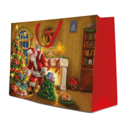 Darčeková taška vianočná 54x16x44 cm Santa is Here