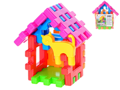 Plastic building blocks pet house