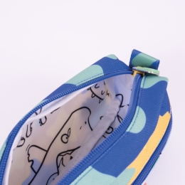 Rectangular pencil case 2-zipper MILAN series Blue Odyssey (4)