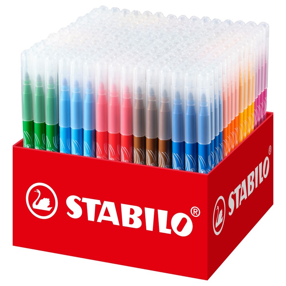 Fiber markers STABILO power 36 pcs tin can - 12 different colors