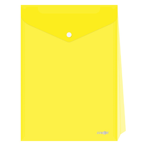 Obal s patentkou - rozšíriteľný PP/A4 Up, priehľadný/žltý