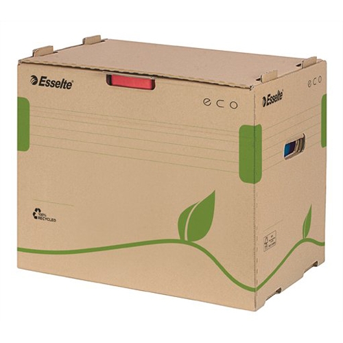 Archívny kontajner, recyklovaný kartón, na šanóny, ESSELTE "Eco", hnedý