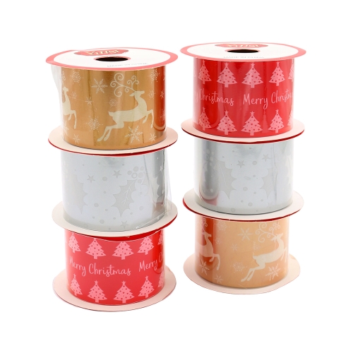 Decorative ribbon, width 50 mm (mix of Christmas motifs) (1)