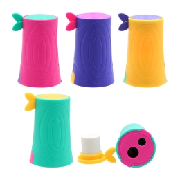 Pencil sharpener + Tochain eraser, 2 different holes (mix of 4 colours) (1)