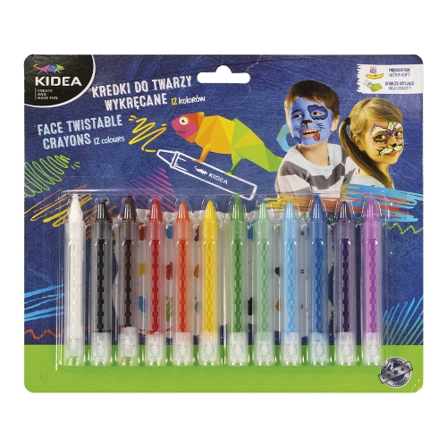 Farbičky na tvár Twist-up - 12 ks (sada)