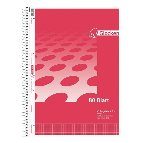 Block A4 College with side spiral lined 80 L