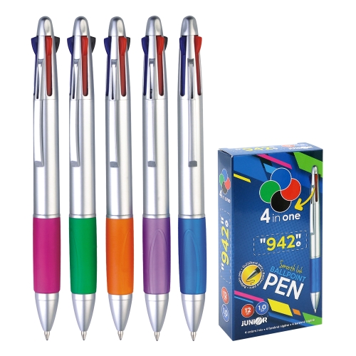 Pero 4-farebné JUNIOR 942A 1,0 mm, plastové/metalické /1ks