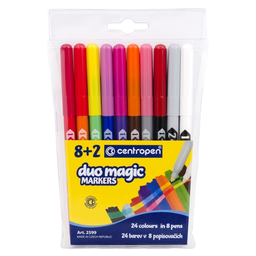 Markers CENTROPEN 2599 Duo Magic - set of 8+2 pcs