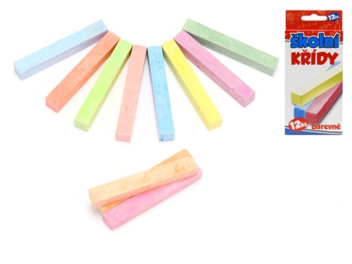 12pcs of colorful chalk in PBX