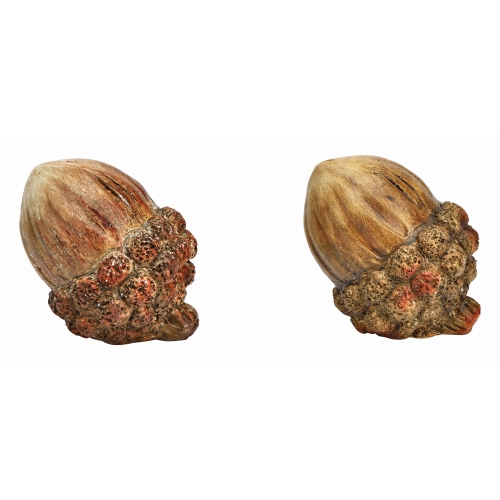 Dekorácia - žaluď natural 2ks, 6x6x6 cm