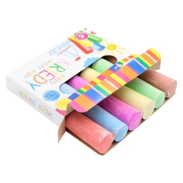 Colored/pavement chalks, round 6 pcs