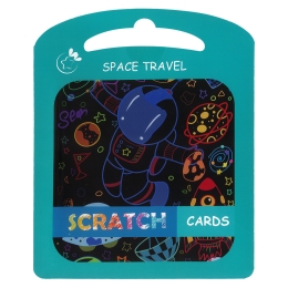 Scratch cards A5 (mix of 4 motifs) 4 pcs + wooden pen (2)