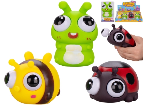 3asstd(bee,ladybug,caterpillar)7cm plastic squeeze insect w/popping eyes in plastic box 12
