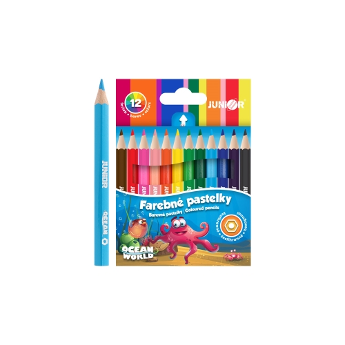 Crayons Ocean World hexagonal 12pcs, small