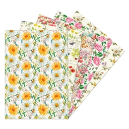 Gift Wrap, 70 x 200 cm - Neutral 41 (assorted floral patterns / price per roll) (1)