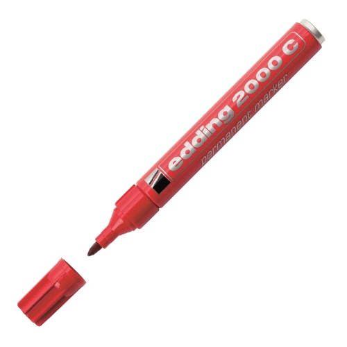 Permanent marker Edding 2000C red