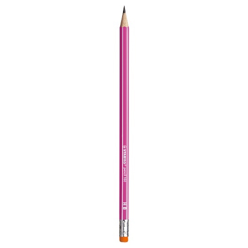 HB STABILO pencil 160 graphite pencil with eraser - pink