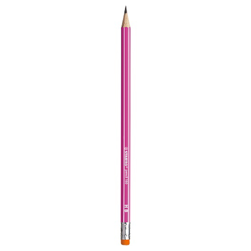 Ceruzka grafitová HB STABILO s gumou - ružová