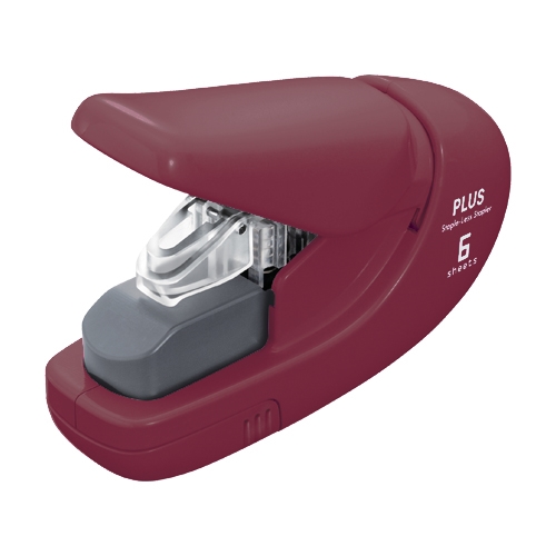 Plus Paper Clinch Stapler mini 106AB (6 sheet) Wine