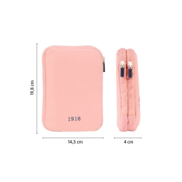 Pencil case 2-storey/filled MILAN - 1918 series, pink (2)