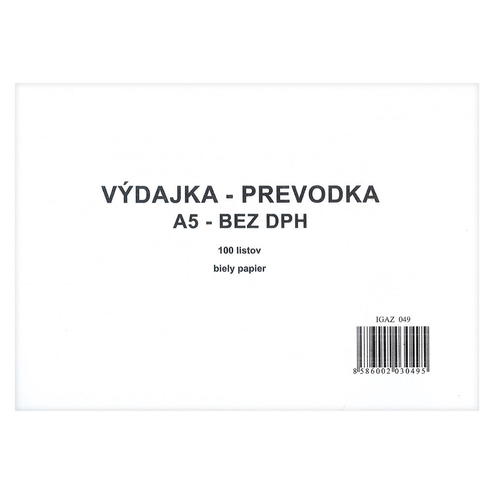 Výdajka - prevodka bez DPH A5, 100 l. (49)