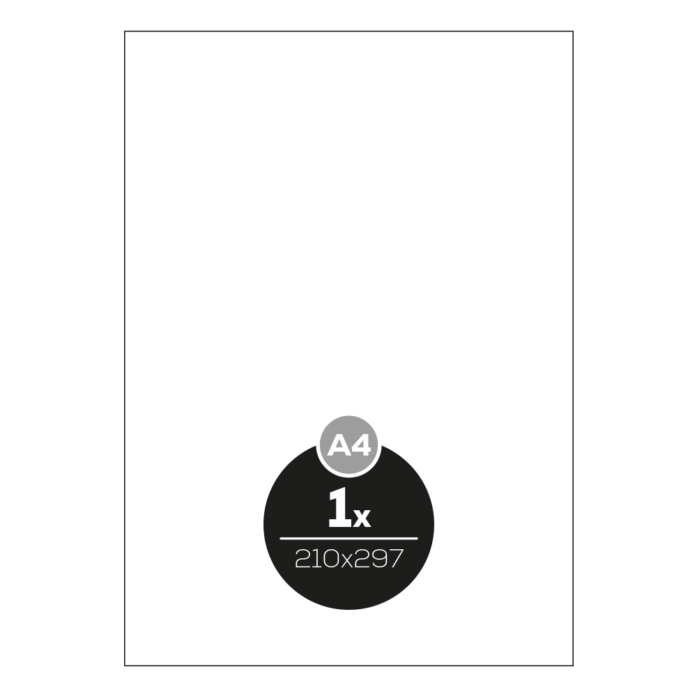 Etikety PRINT A4/100 ks, 210x297 - 1 etiketa, biele