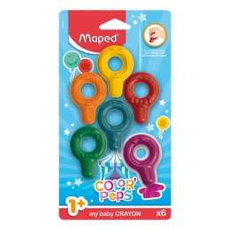 Voskovky MAPED "COLOR`PEPS Baby Crayons", 6 ks